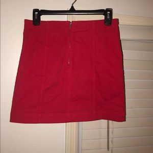 Red/Coral Mini Skirt